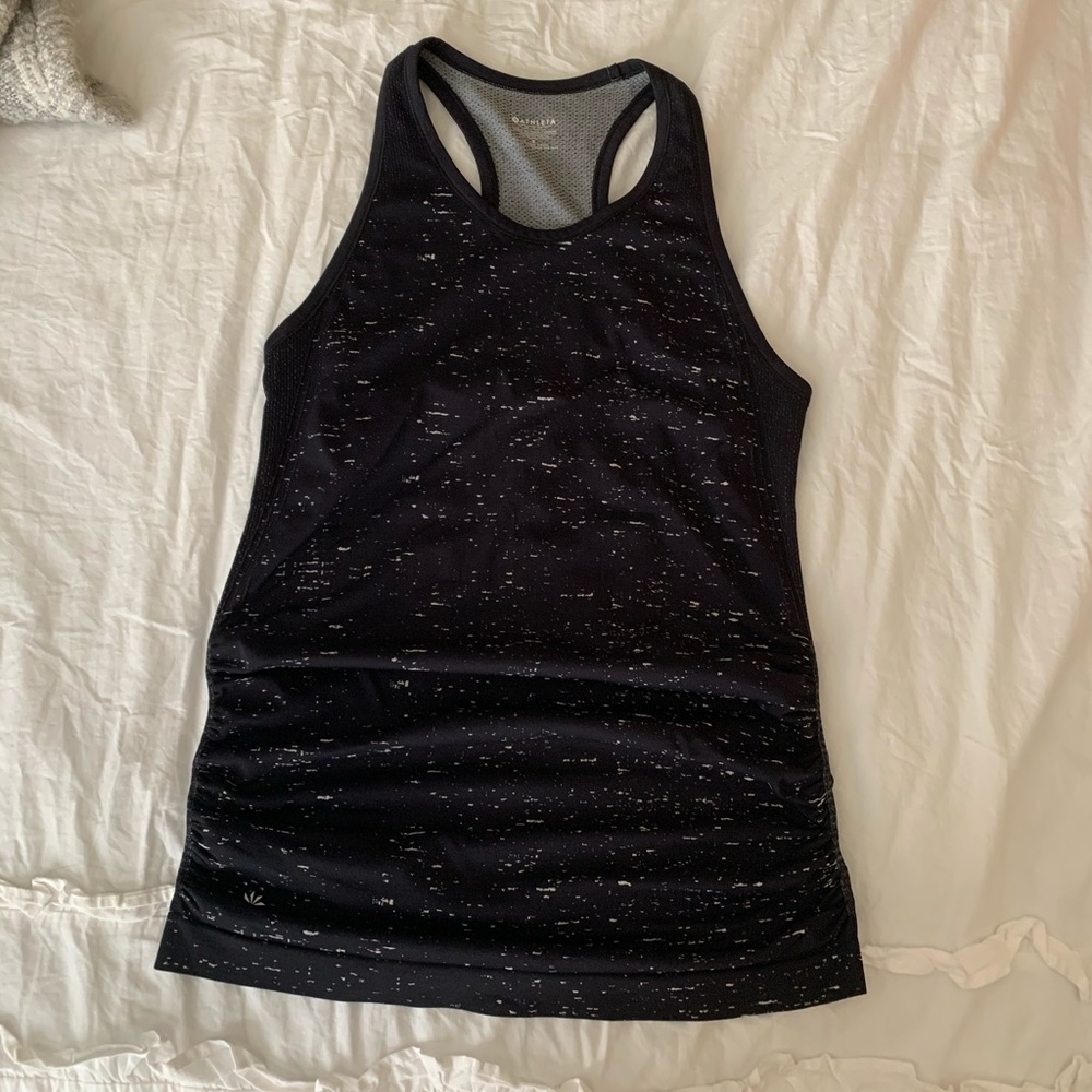Athleta Speedlight Tank Small Black Spacedye